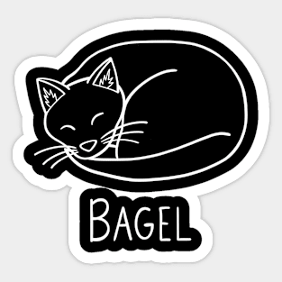 Bagel (white) Sticker